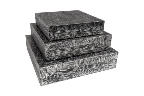 Keldy Antique Pewter Finish Box Set (Set of 3) - Image 2