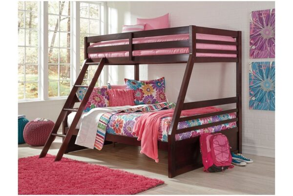 Halanton Dark Brown Twin Over Full Bunk Bed - Image 2