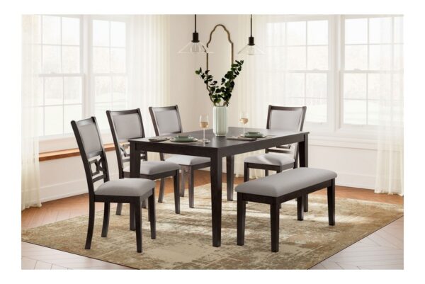 Langwest Brown Dining Room Table Set (Set of 6) - Image 2