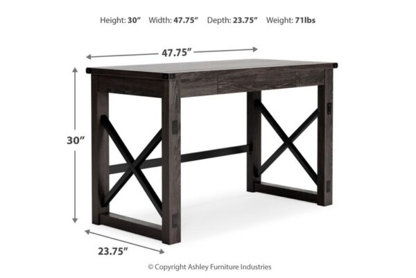 Freedan Grayish Brown Home Office Desk - Image 11