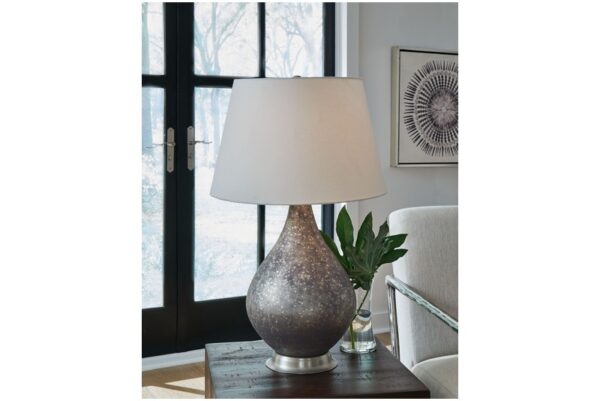 Bluacy Antique Gray Glass Table Lamp - Image 2