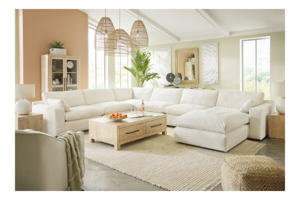 Next-gen Gaucho White 6 Pc. Corner Chairs 5 Pc Sectional, Ottoman - Image 5