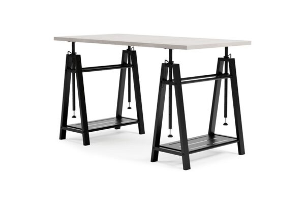 Bayflynn White / Black Adjustable Height Desk - Image 3