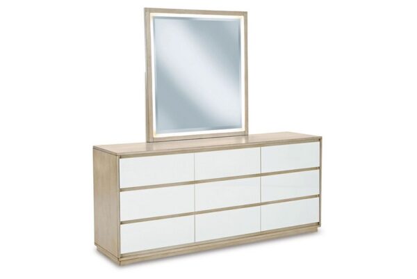 Wendora Bisque White Dresser And Mirror