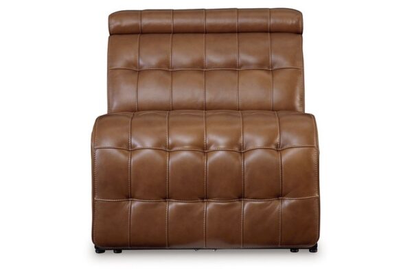 Temmpton Chocolate Power Armless Recliner With Adj Headrest - Image 4