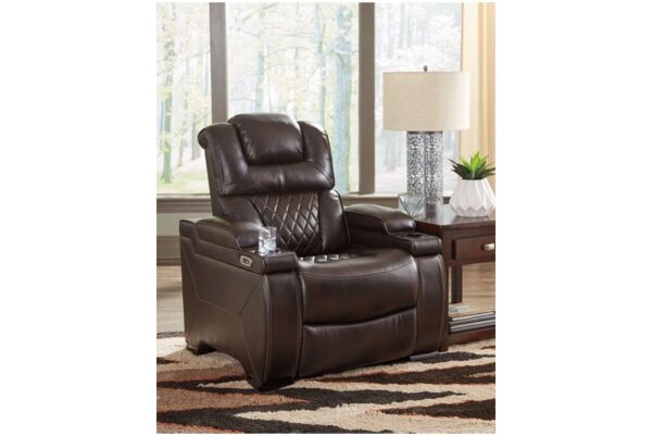 Warnerton Brown Dark Pwr Recliner/Adj Headrest - Image 2