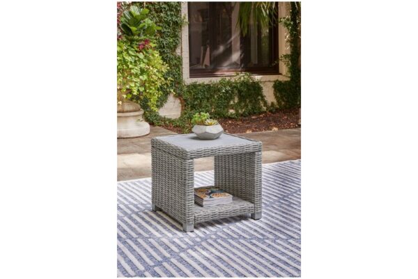 Naples Beach Light Gray Square End Table - Image 2