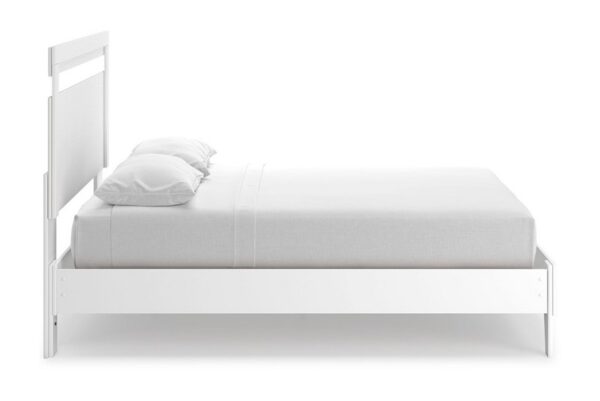 Flannia White Queen Panel Platform Bed - Image 6