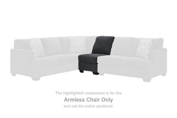 Ambrielle Gunmetal Armless Chair - Image 2