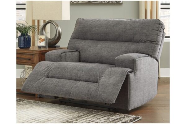 Coombs Charcoal Wide Seat Recliner - Image 4