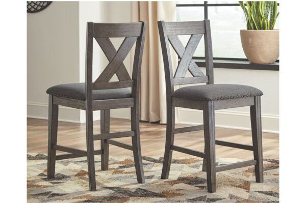 Caitbrook Gray 5 Pc. Counter Table, 2 Stools, 2 Barstools - Image 3