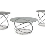 Hollynyx Chrome Finish Occasional Table Set (Set of 3)