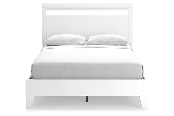 Flannia White Queen Panel Platform Bed - Image 5