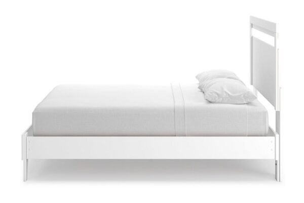 Flannia White Queen Panel Platform Bed - Image 8