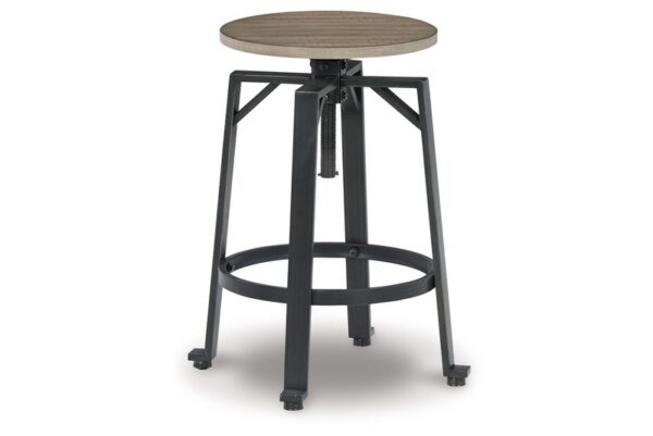 Lesterton Light Brown / Black Swivel Stool (Set of 2) - Image 3