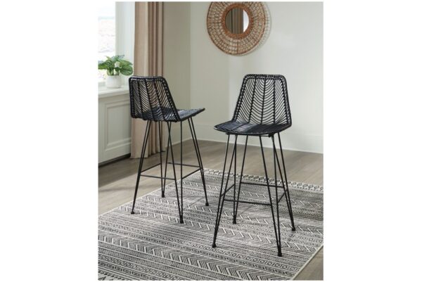 Angentree Black Tall Barstool (Set of 2) - Image 3