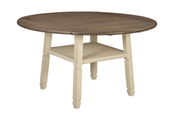 Bolanburg Beige Round Drop Leaf Counter Table