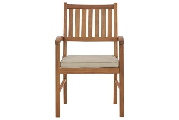 Janiyah Light Brown Slatted Seat Arm Chair (Set of 2) - Image 5