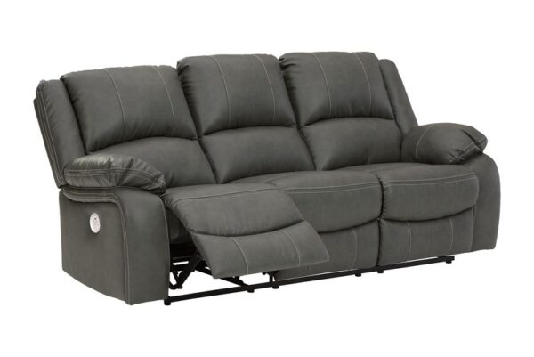 Calderwell Gray Reclining Power Sofa - Image 3