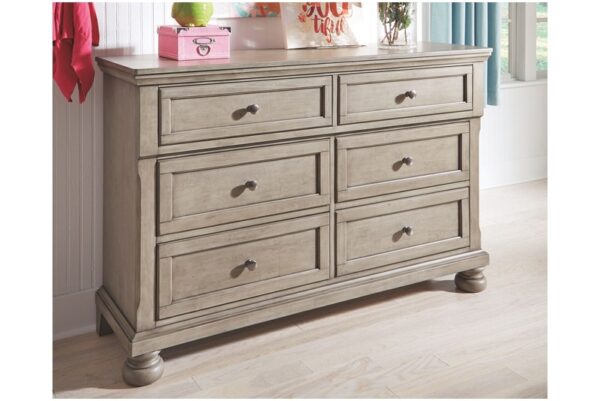 Lettner Light Gray Dresser 6 drawers - Image 3