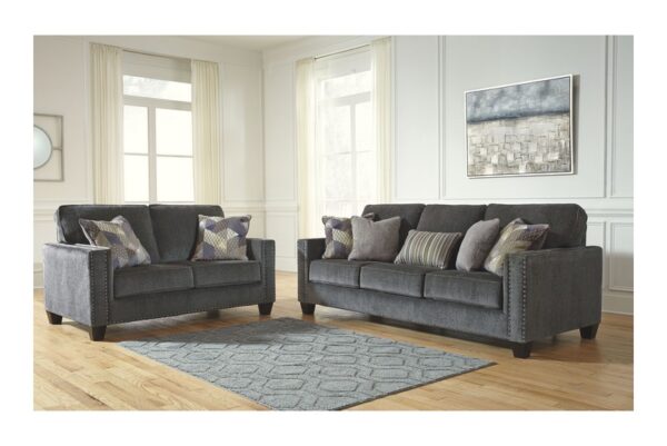 Gavril Smoke 4 Pc. Sofa, Loveseat, Chair, Ottoman - Image 2