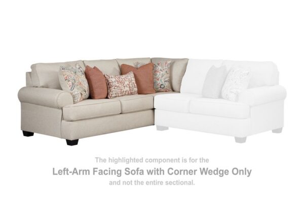 Amici Linen Laf Sofa W/Corner Wedge - Image 2