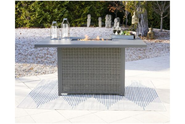 Palazzo Gray Rect Bar Table W/Fire Pit - Image 2