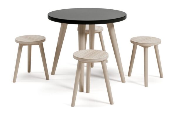 Blariden Black Natural Table Set (Set of 5)