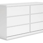 Onita White Six Drawer Dresser