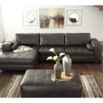 Nokomis Charcoal 3 Pc. Left Arm Facing Corner Chaise 2 Pc Sectional, Ottoman