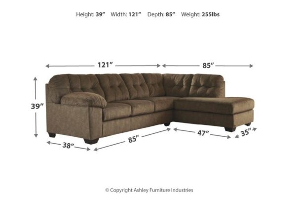 Accrington Earth Right Arm Facing Corner Chaise 2 Pc Sectional - Image 5