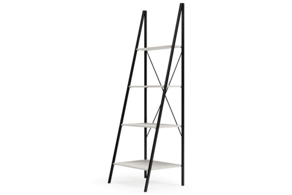 Bayflynn White / Black Bookcase 4 Open Shelves - Image 2