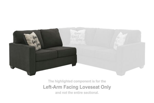 Lucina Charcoal Laf Loveseat - Image 2