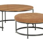 Drezmoore Light Brown / Black Nesting Cocktail Tables (Set of 2)