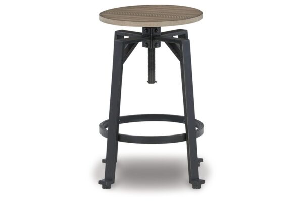 Lesterton Light Brown / Black Swivel Stool (Set of 2) - Image 4