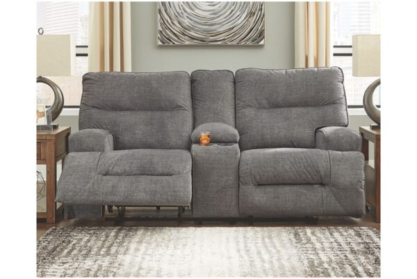 Coombs Charcoal 3 Pc. Reclining Sofa, Loveseat, Recliner - Image 3