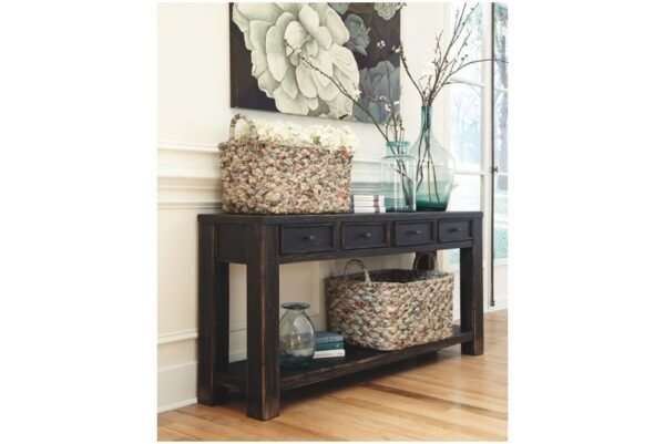 Gavelston Black Sofa Table - Image 3