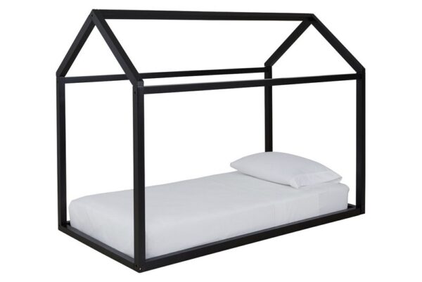 Flannibrook Black Twin House Bed Frame - Image 3