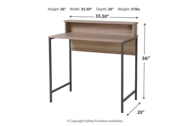 Titania Light Brown / Gunmetal Home Office Small Desk - Image 4