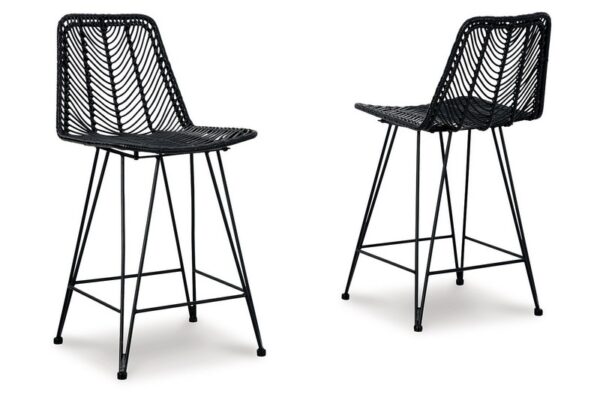 Angentree Black Barstool (Set of 2) - Image 4