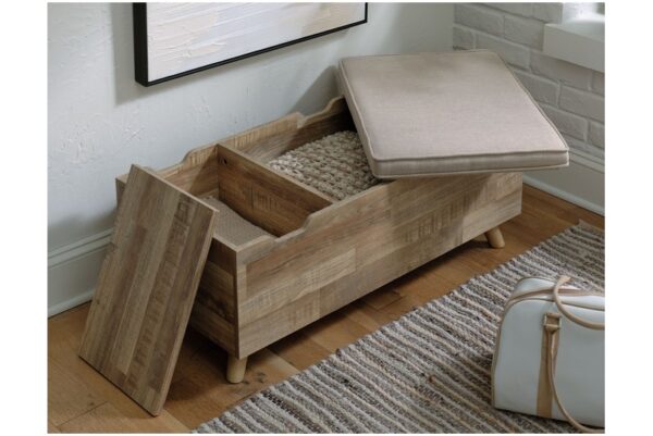 Gerdanet Beige Storage Bench - Image 6