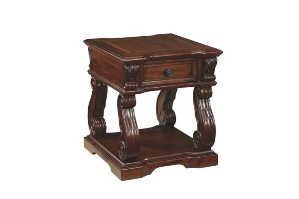 Alymere Rustic Brown Square End Table - Image 13