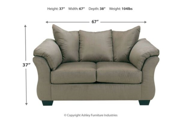 Darcy Cobblestone Loveseat - Image 4