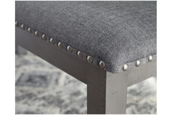 Myshanna Gray Upholstered Bench - Image 4