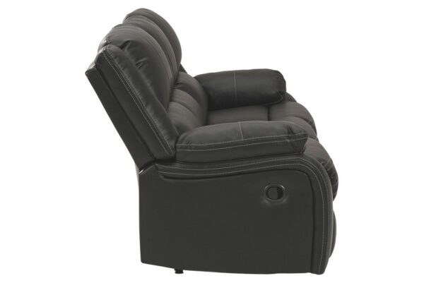 Calderwell Black Reclining Sofa - Image 6