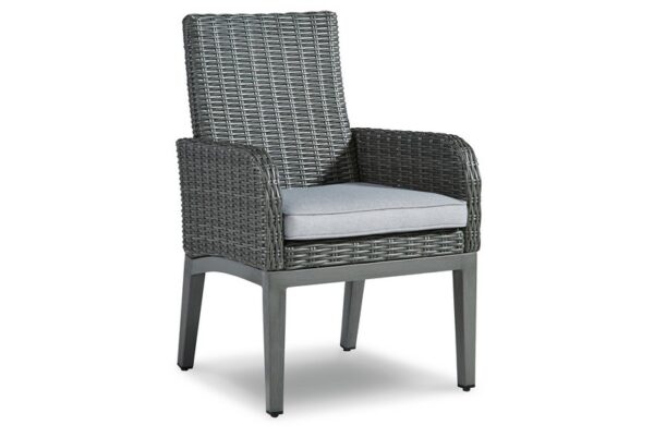 Elite Park Gray Arm Chair With Cushion (Set of 2) - Image 3