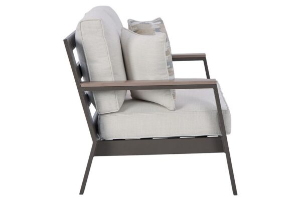 Tropicava Taupe / White Loveseat W/Cushion - Image 4