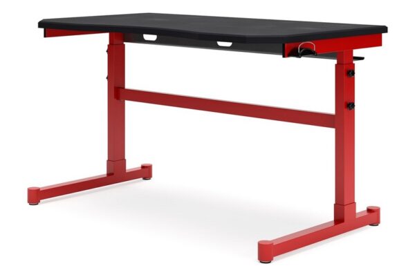 Lynxtyn Red / Black Adjustable Height Desk - Image 3