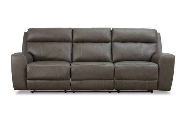 Roman Smoke Pwr Rec Sofa With Adj Headrest - Image 6