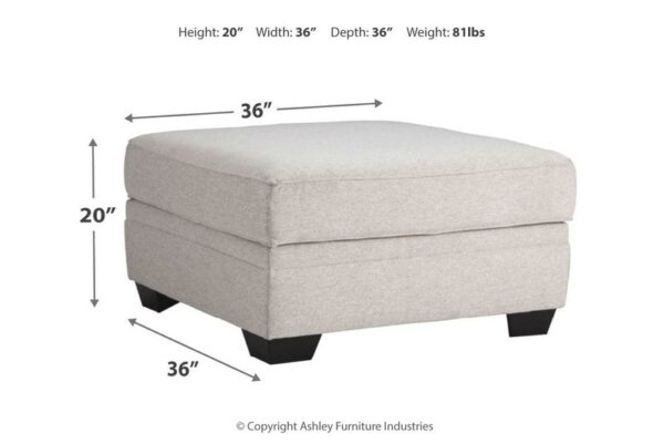 Dellara Chalk Ottoman With Storage - Image 3